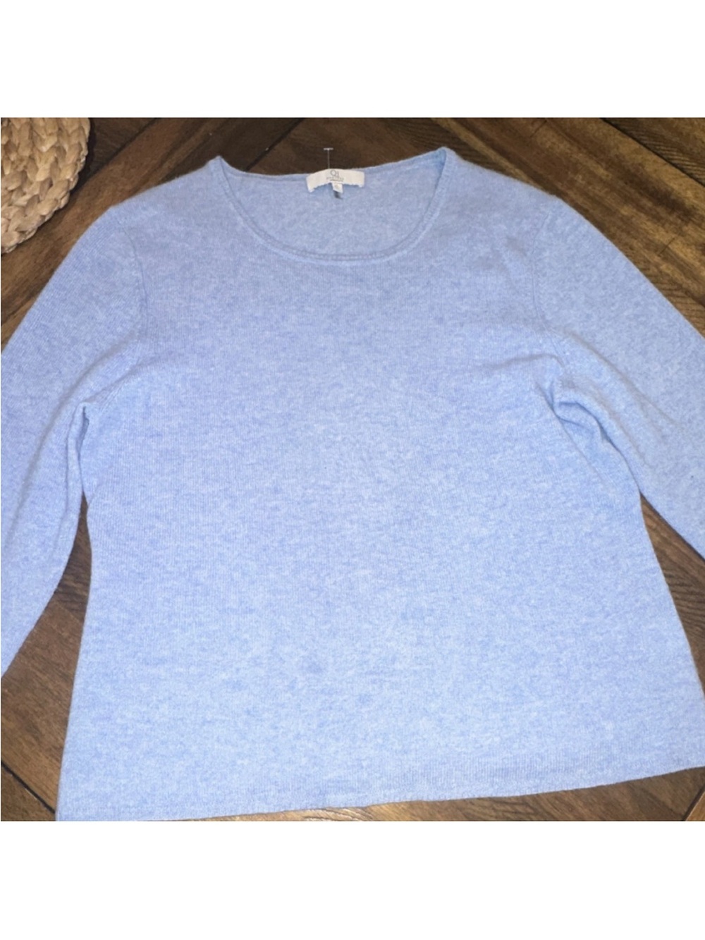 100% cashmere light  Blue Crewneck Sweater